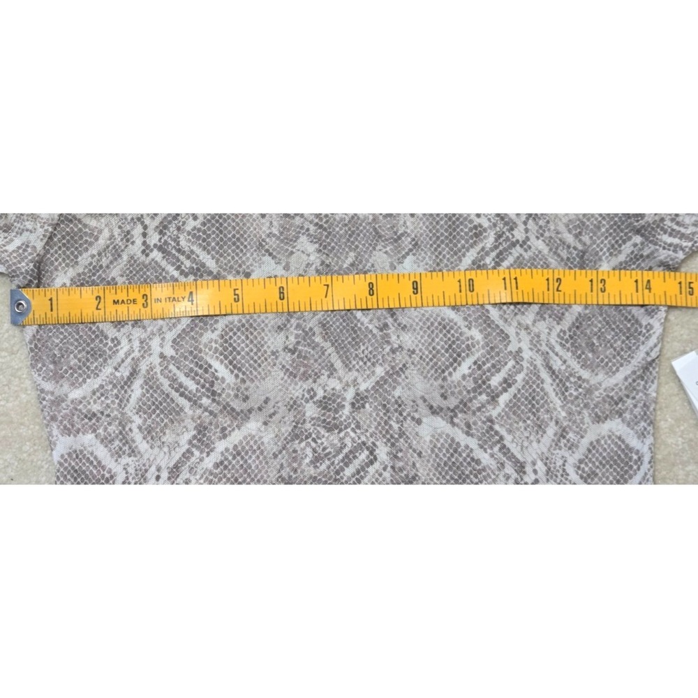 Good American Mesh Snakeskin Print Crewneck Short Sleeve T Women's S NWT - Picture 4 of 9